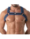 Neoprene Bulldog harness Blue