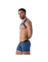 Neoprene Bulldog harness Blue