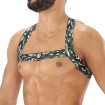 Fetish Elastic Harness Khaki Camouflage