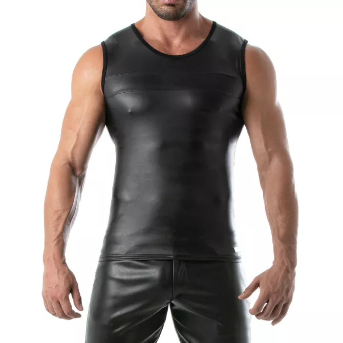tank top fetish black