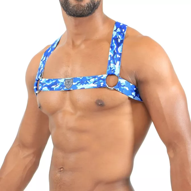 Harnais Elastic Bleu Camouflage - TOF-PARIS.com