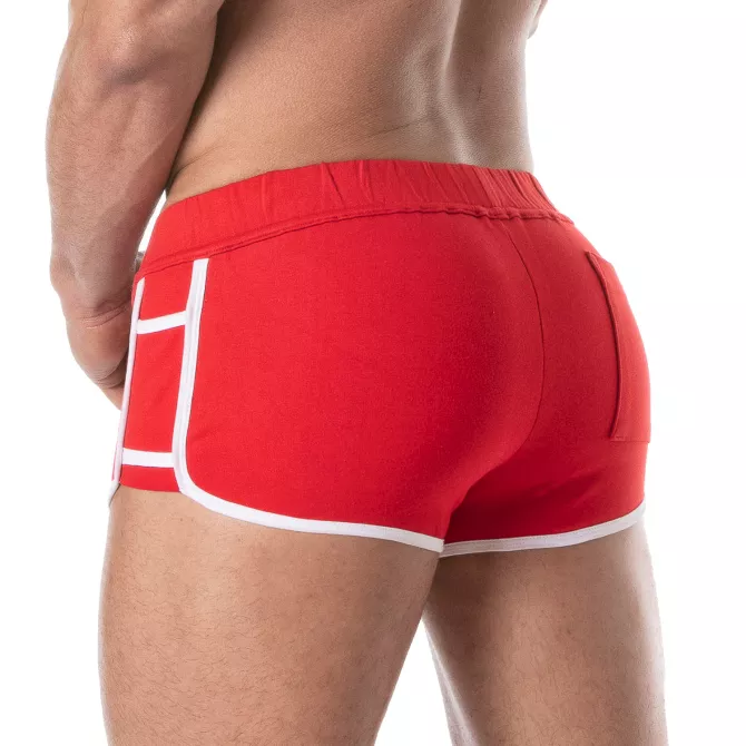 Sexy Retro Shorts Red - Men's Sexy Sport Shorts | TOF Paris