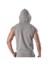 Zipped Sleeveless Hoodie Navy blue