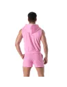 Hoodie For Men In Pink From Back