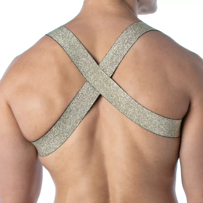 Harnais Magic X Gold – Harnais homme sexy en lurex | TOF Paris
