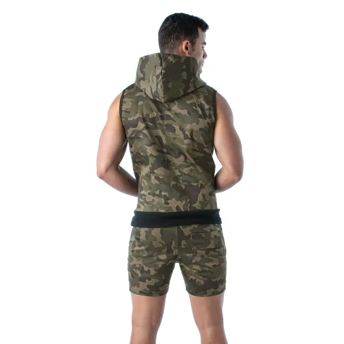 Men's Sexy Military Sweatshirt – Sleeveless Style | TOF Paris