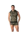 Sweat à capuche sans manche militaire