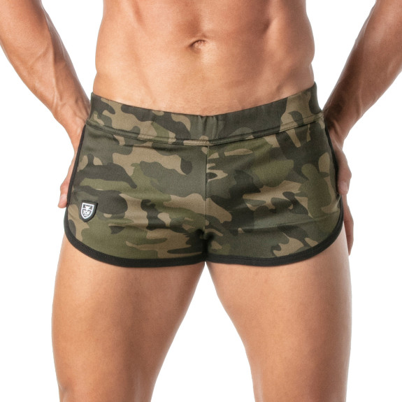 Sexy Military Mini Shorts – Men's Camouflage Look | TOF Paris