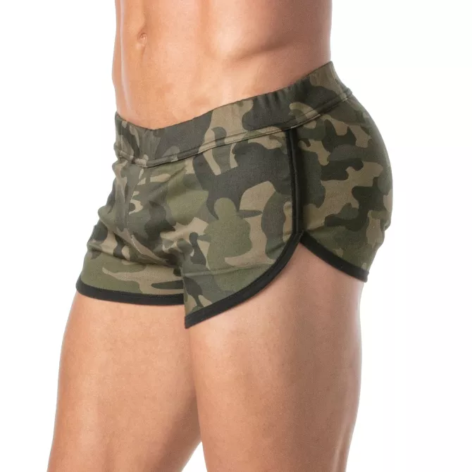 Sexy Military Mini Shorts – Men's Camouflage Look | TOF Paris