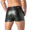Short fetish sexy homme - mini short kinky ultra court en cuir