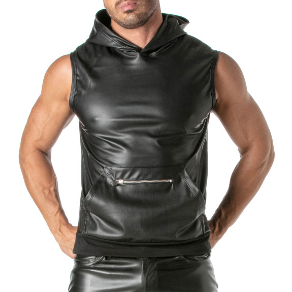 Men's Faux Leather Kinky Sweatshirt - Sexy Style Made in France