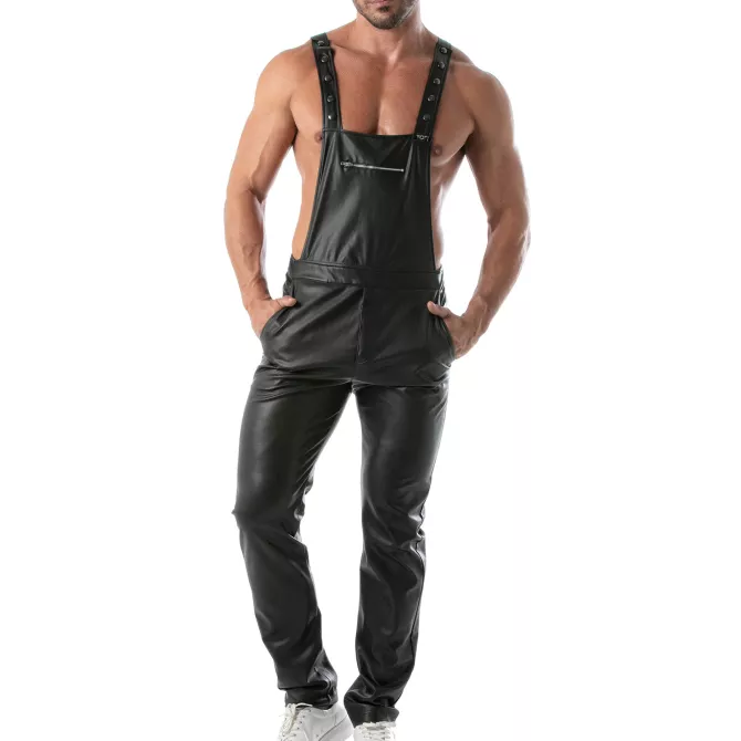 Salopette Pantalon Kinky - Pantalon Fetish Homme en Faux Cuir