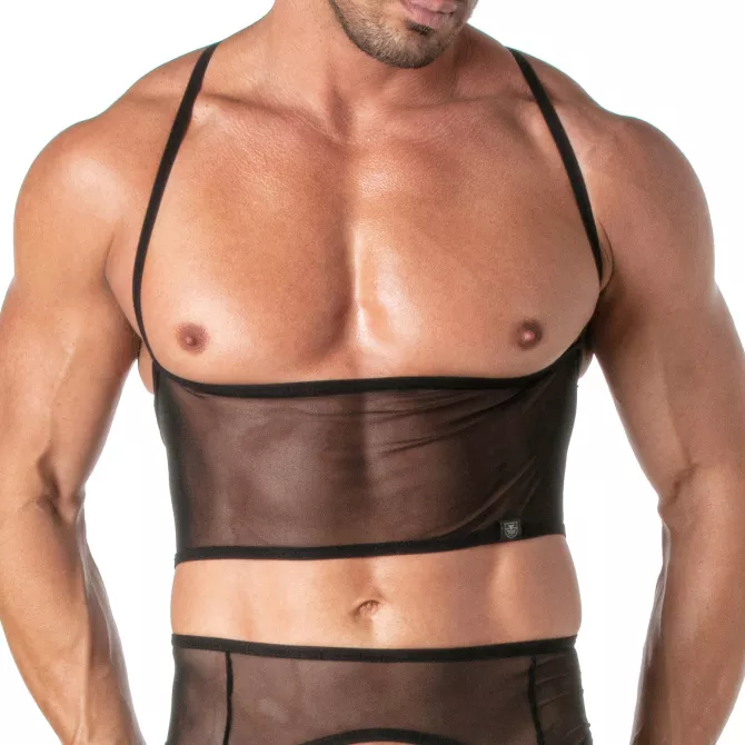 Men's Mesh Bustier - Sexy Crop Top by TOF Paris