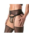 Mesh Garter Belt Set for men with long legs
