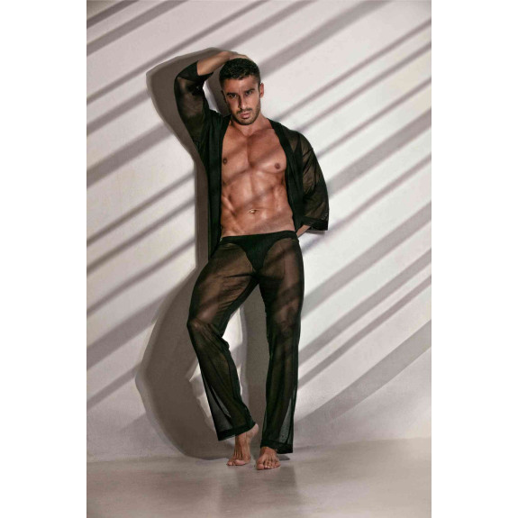 Transparent Mesh Kimono Pants - Sexy Men's Pants | TOF Paris