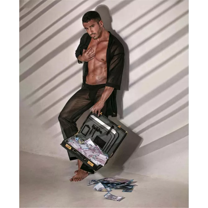 Men’s Sexy Top - Transparent Mesh Kimono | TOF Paris