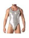 Glitter Body Thong Silver for men