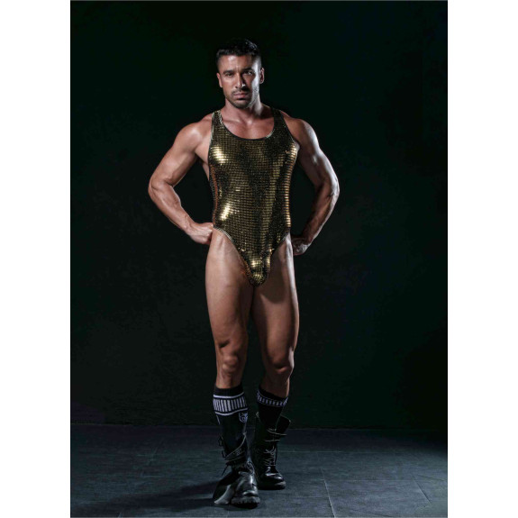 Glitter Body Thong Gold for men