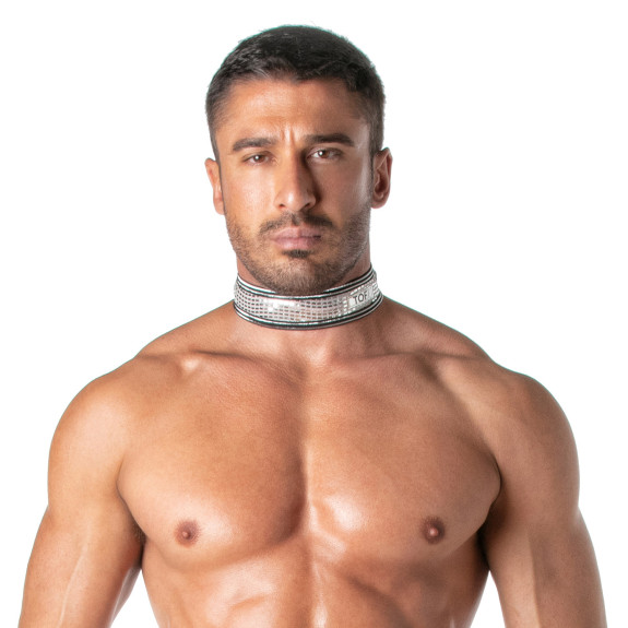 Glitter Collar Silver for men