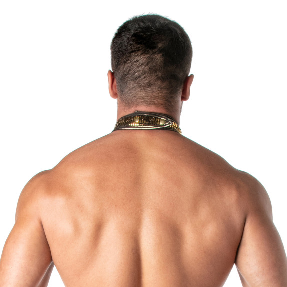 Collier à paillettes or pour hommes