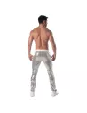 Pantalons à paillettes argent pour hommes