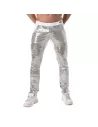 Pantalons à paillettes argent pour hommes