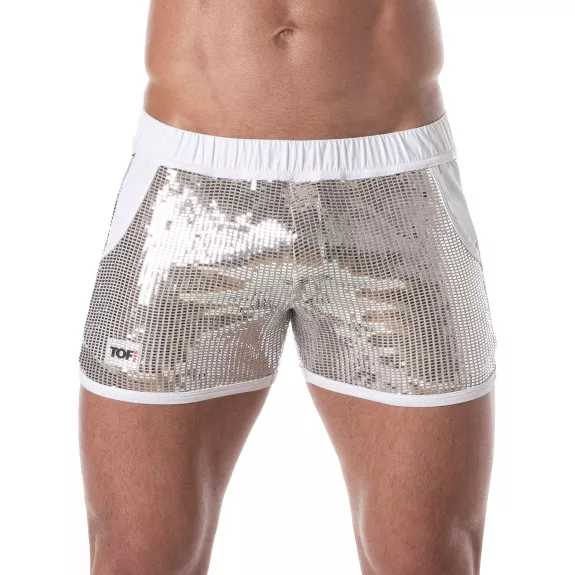 Glitter Sexy Shorts Silver for men
