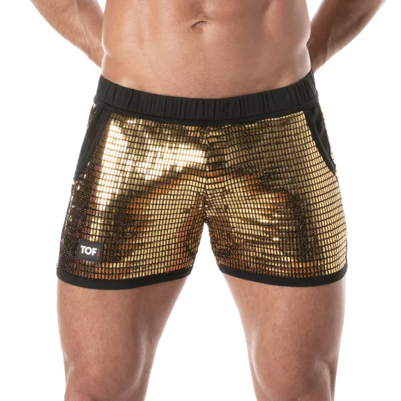 Shorts Sexy à Paillettes Or pour hommes