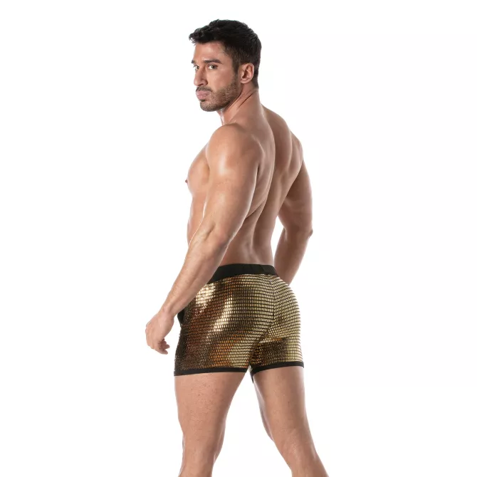 Shorts à paillettes or pour hommes
