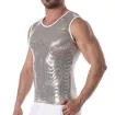 Glitter Tank Top Silver for Men - Dazzling Style | TOF Paris