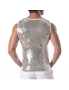 Débardeur à paillettes argent pour hommes