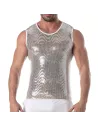 Débardeur à paillettes argent pour hommes