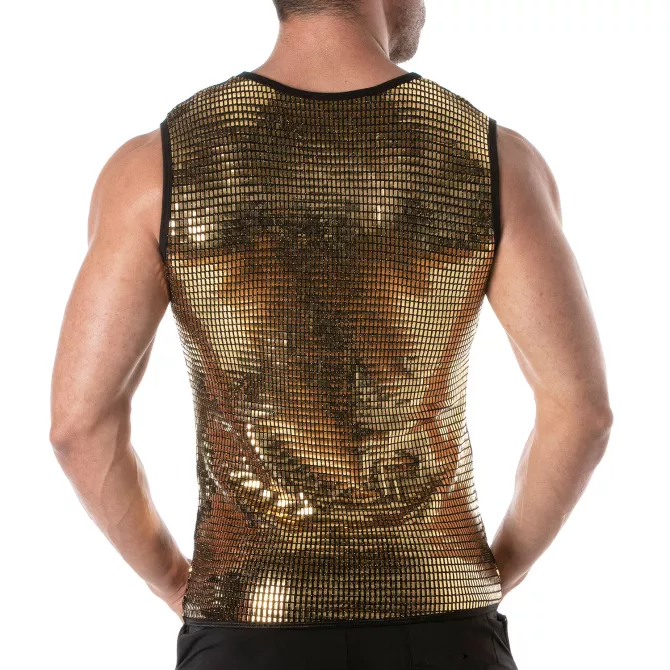 Glitter Tank Top Gold for men