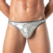 Men's Sexy Glitter Thong Silver - Dazzling Elegance | TOF Paris
