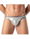 Men's Silver Sequin Thong