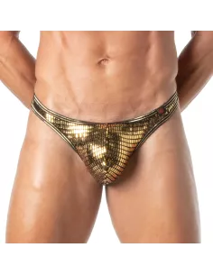 String à paillettes or pour hommes