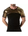 T-shirt à paillettes or pour hommes