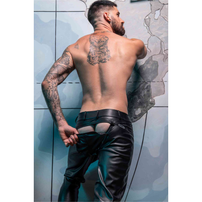 Pantalon Cuir Homme Échancré - Dos Amovible & Sexy | TOF Paris