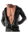 Gilet à Capuche en Cuir pour Hommes