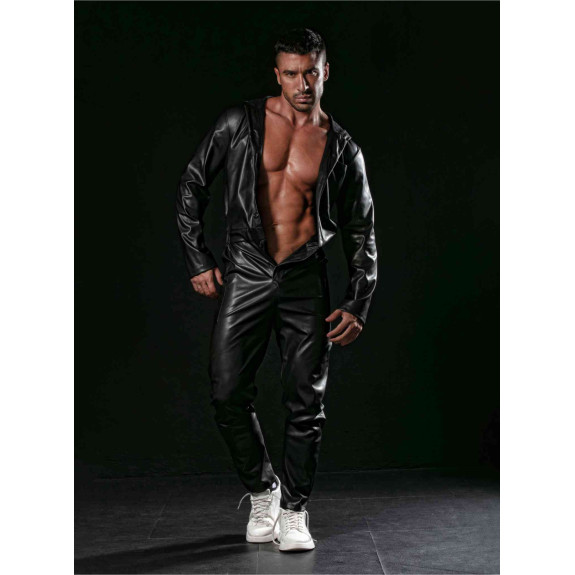 Faux Leather Men's Jumpsuit - Kinky Mecano | TOF Paris