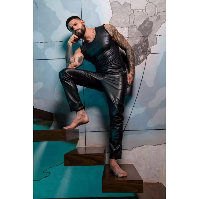 Fetish Tank Top – Sexy Men's Faux Leather Tank | TOF Paris