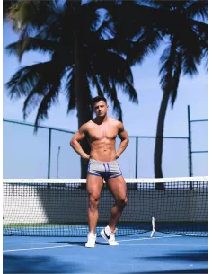 Sexy Retro Shorts Grey - Men's Sexy Sport Shorts | TOF Paris