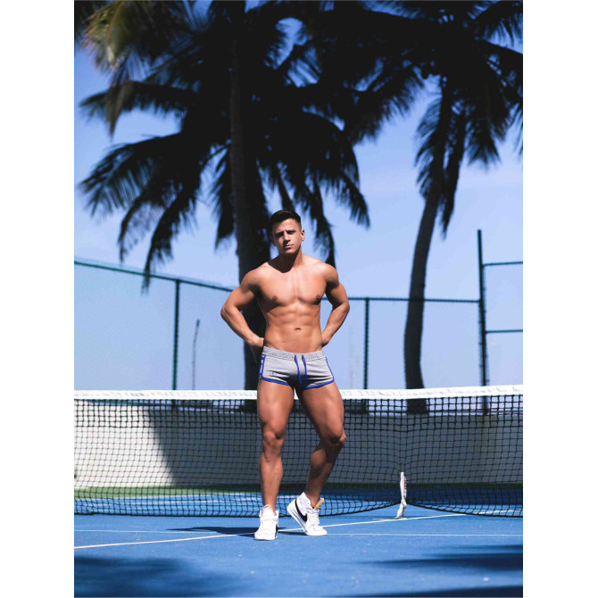 Short Sexy Retro Gris - Short Sport Sexy Homme | Tof Paris