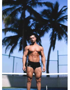 Sexy Retro Shorts Black - Men's Sexy Sport Shorts | TOF Paris