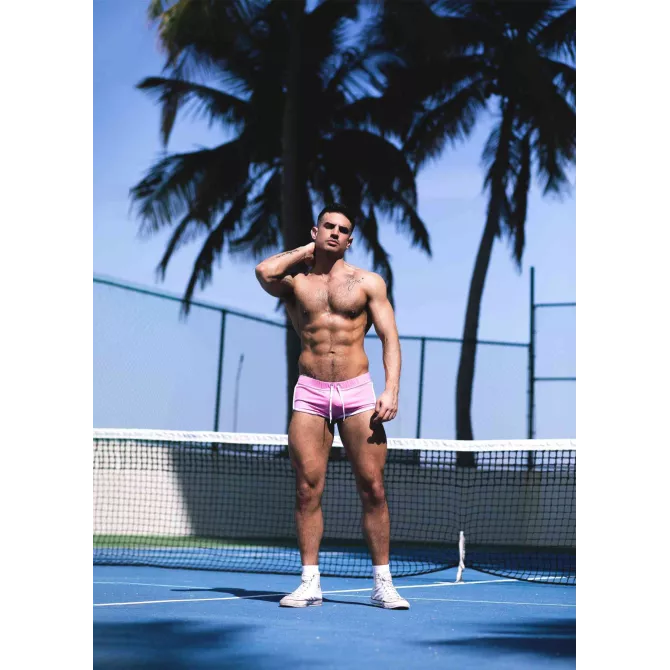Short Sexy Retro Rose - Short Sport Sexy Homme | Tof Paris