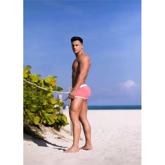 Neon Swim Trunks Pink