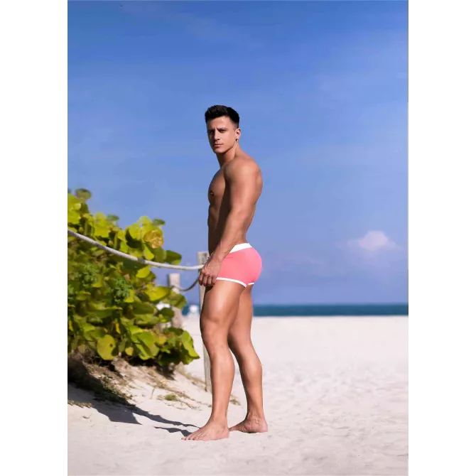 Neon Men's Swim Trunk Pink - Sexy and Vibrant | TOF Paris