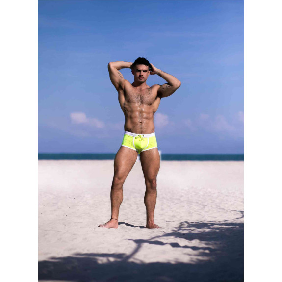 Boxer de Bain Homme Neon Jaune Fluo - Sexy et Fluo | TOF Paris