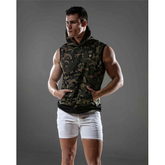 Men's Sexy Military Sweatshirt – Sleeveless Style | TOF Paris