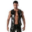 Vinyl Zipped Tank Top Black - Stylish Men’s Vinyl Vest